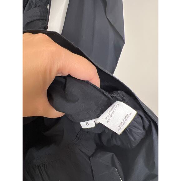 NEW Ulla Johnson Naima Cotton Poplin Long Puff Sleeve Mini Dress Noir Size: 8 - Picture 5 of 7